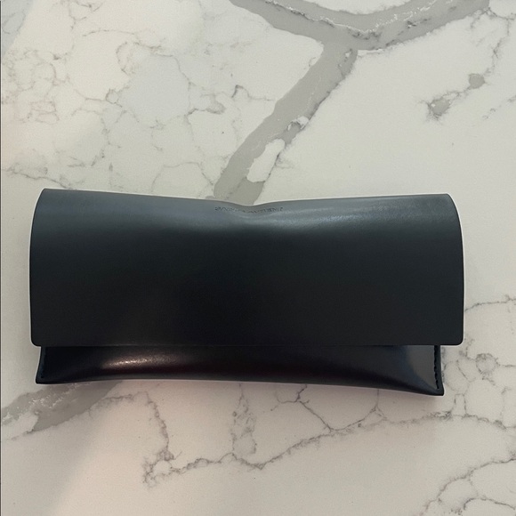 Saint Laurent Black and Silver Shield Sunglasses - Picture 7 of 13